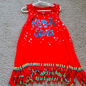 Reach for the stars beaded T-shirt tank top